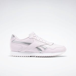 Reebok Royal Glide Ripple Turnschuhe Damen - Rosa/Silber Metal/Weiß - DE 708-WTJ